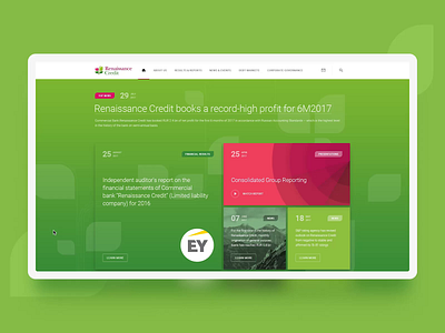 Renaissance Credit after effects bank business design news ui web design