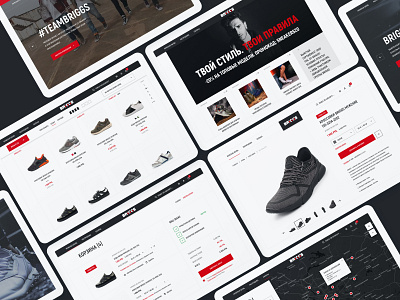 BRIGGS Footwear Online adobe xd design ecommerce fashion footwear shoes store shop ui web design