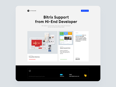 Design Concept adobe xd bitrix business clean design concept developer homepage ui web design