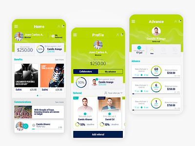 Corporate profile app design graphic design mobile ui