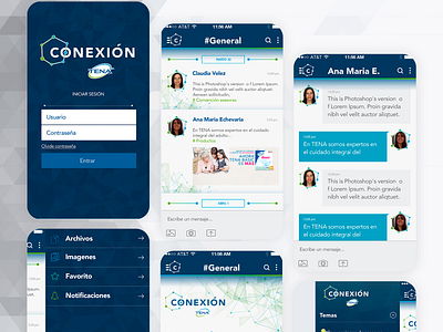 Corporate chat app design graphic design mobile ui