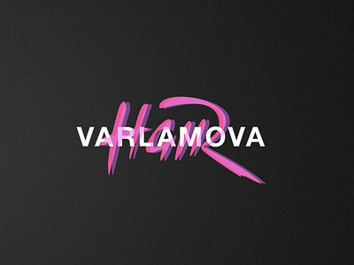 Varlamova Hair art branding design identity design illustration logo typography vector