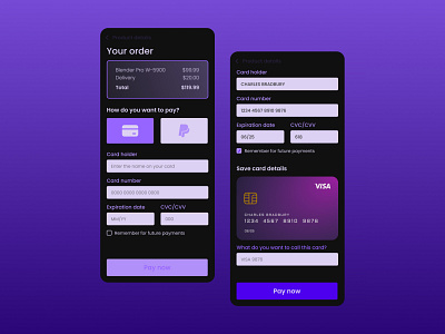#002 - Credit card checkout app app design checkout design interface ui ux