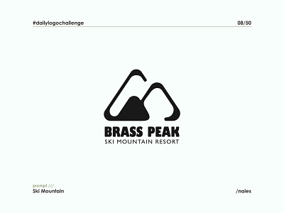 Logo 08/50 brand branding daily logo dailylogochallenge design graphic design illustration logo mountain resort ski mountain typography vector