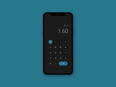 Calculator 004 calculator calculator app dailyui design minimal mobile mobile ui ui