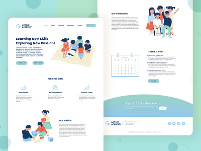 active academy landing page template