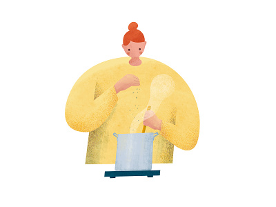 cooking character illustration