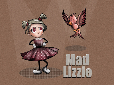 Mad Lizzie 1930s 2d illustration apple pencil cartoon cartoon character character character design illustration procreate retro retro art typography vintage art vintage toon