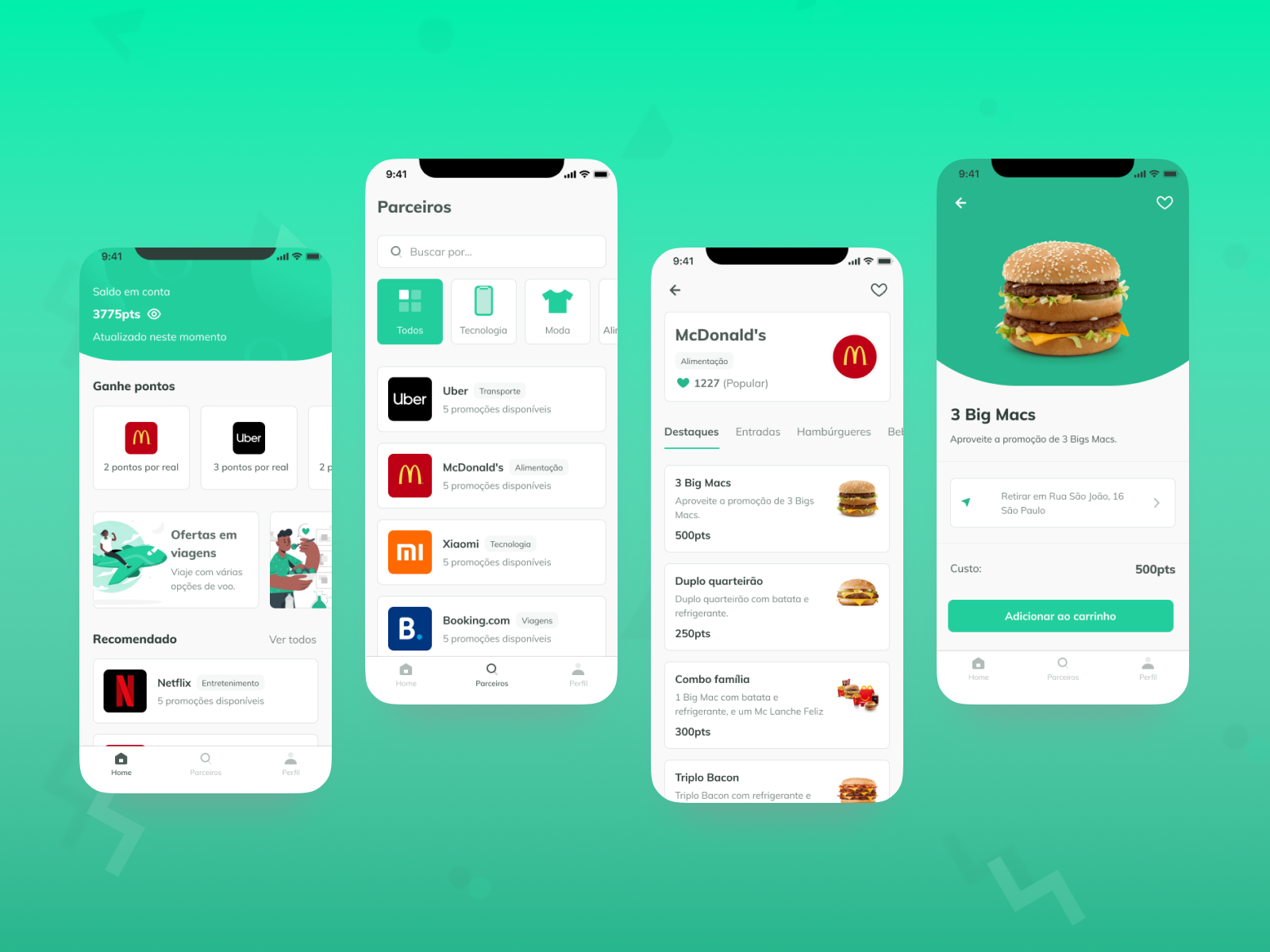 Expoint - Mobile Rewards App | Some screens by Caio Barbosa on Dribbble