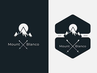 Mount blanco - Ski mountain Logo dailylogo dailylogochallenge design icon logo ski logo ski mountain logo
