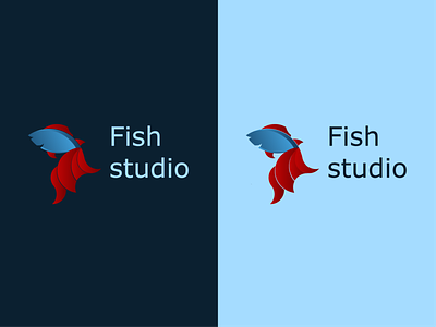 Fish studio design fish logo icon logo studio animation studio logo