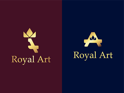 Royal Art art art logo design gallery art gallery art logo gallery logo icon illustration logo