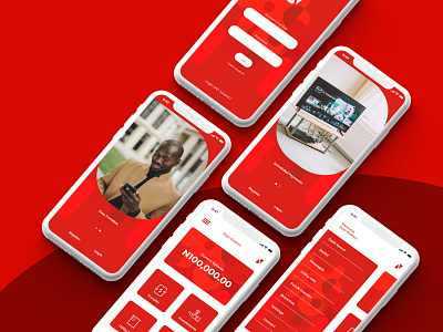 United Bank For Africa Mobile banking app app design icon illustration ui ux vector