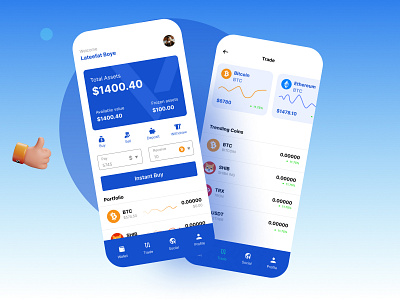 Crypto wallet UI app design ui ux