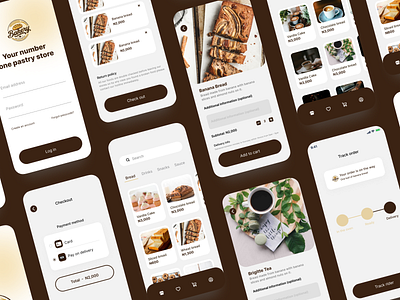 Pastry app UI design app design ui ux