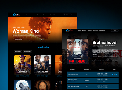 Silverbird Cinemas website design design graphic design ui