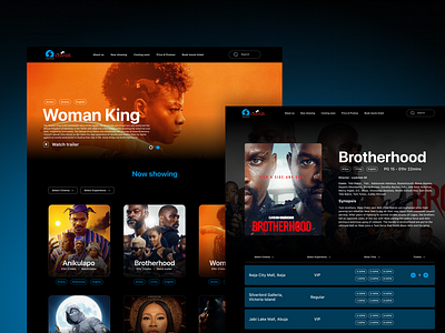 Silverbird Cinemas website design