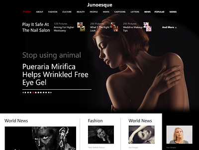 Fashion Magazine Web UI/UX art black black white design fashion magazine ui ux web white