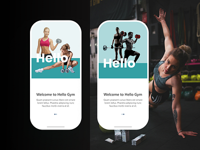 Hello Gym App Walkthrough app cattlebell design fitness gym mobile ui ux