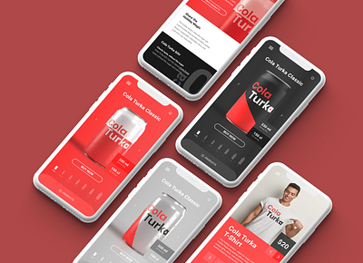 Cola Turka Mobile Concept UI/UX app beverage coke cola design drink mobile mockup soda ui ux
