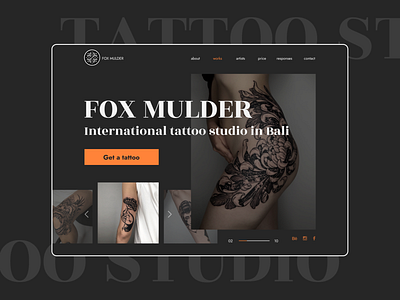 Tattoo studio | Redesign - UX/UI bali block concept contrast figma studio tattoo ui ux webdesign website