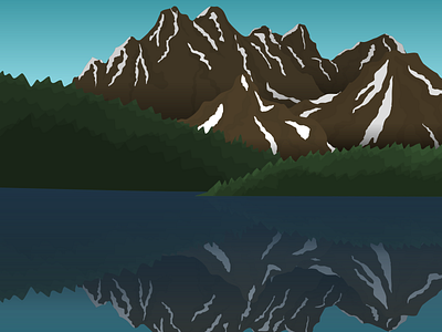 Sawtooth Mountains design forest glacier illustration lake mountain sawtooth vector