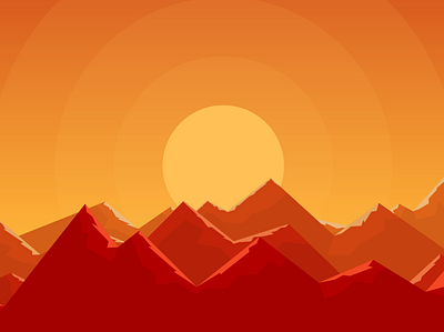 New Day design illustration mountain sunset vector