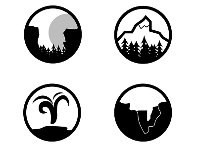 Assets for Concept App app icons app ui badge design design icon illustrator minimal national parks simplistic ui ui design vector