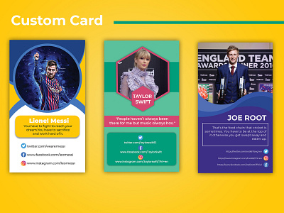 Custom card business card creative custom card gift card graphic design illustrator invitation card luxury menu card minimal photoshop post card profile card standard