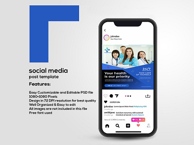 Medical Social Media Post corporate design doctor emergency facebook instagram marketing medical photoshop promo social post twitter