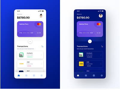 Finance app mock up by Adrianna on Dribbble