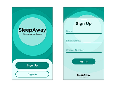 Sign Up Page for a Giveaway App adobexd app autoanimate dailyui design sign in signup simple ui