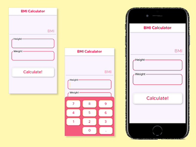 BMI Calculator adobexd app bmi calculator dailyui design ui