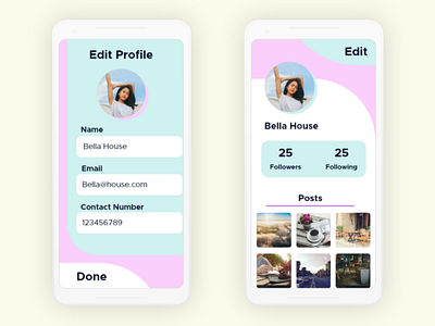 User Profile for a photo sharing app adobexd app dailyui design profile profile page ui