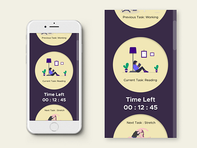 Task Timer adobexd app dailyui design ui