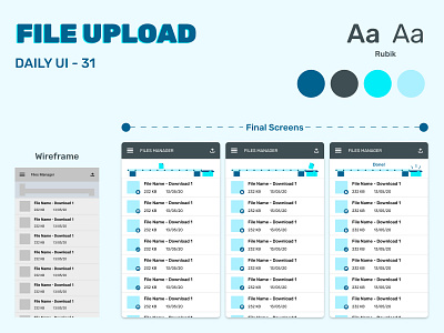 File Upload dailyui figma file manager file upload microinteraction ui visual design