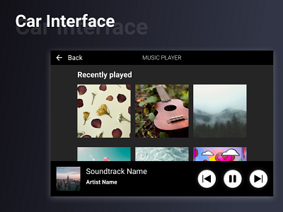 Car Interface car interface dailyui design music player ui