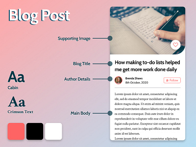 Blog Post blog post dailyui design figma ui visual design