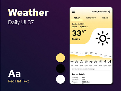 Weather App app dailyui design figma weather