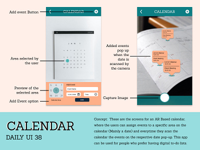 Calendar app calendar dailyui design figma