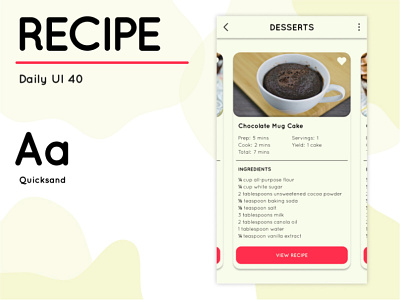 Recipe adobexd dailyui design figma