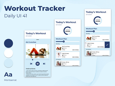 Workout Tracker app dailyui design figma workout tracker