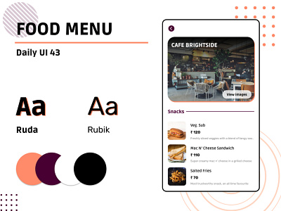 Food Menu dailyui figma food menu