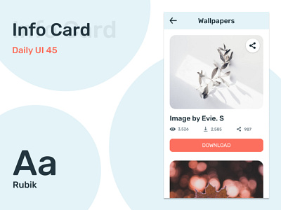 Info Card app dailyui design figma ui