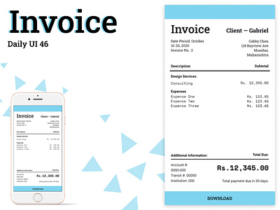 Invoice app dailyui design figma invoice invoice design