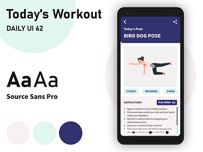 Today's Workout adobexd daily ui 62 ui