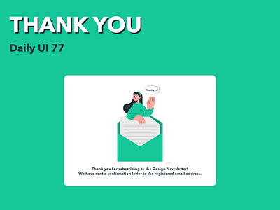 Thank you daily ui 77 newsletter thank you