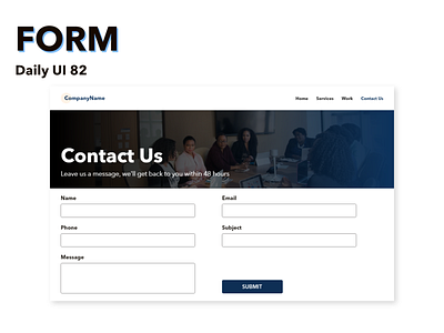 Form daily ui 82 form website