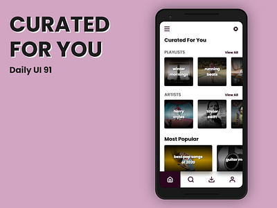 Curated for you curated for you daily ui 91