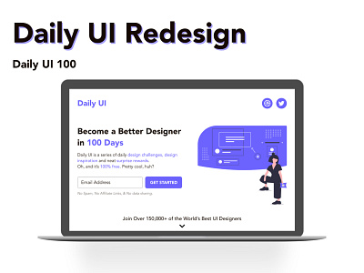 Daily UI Redesign daily ui 100